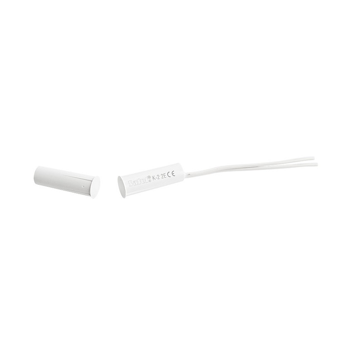 Contact frontal cu 2 rezistente, Satel, Reed, 1.1 kOhm, 2EOL/NC, Alb