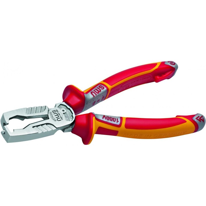 Cleste cu maner izolat, NWS, 1000 V, Rosu/Galben