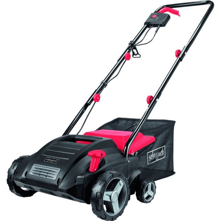 Fűnyíró, Scheppach, 32 cm, 30 l, 1500 W, fekete/piros