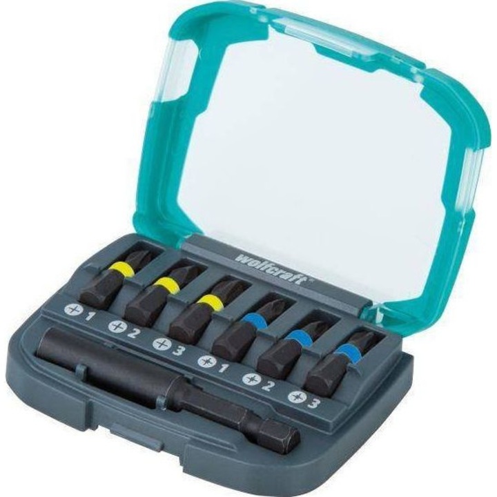 6 bites készlet / mágneses tartó, Wolfcraft, Cross Ph, Cross Pz