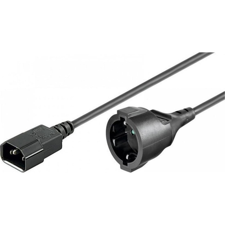 Cablu adaptor de alimentare, Manhattan, IEC320, C14, mufa Schuko F, 1.5 m