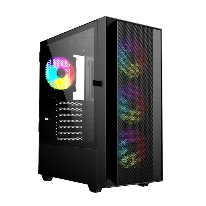 Carcasa fortron cmt218 mid tower argb negru