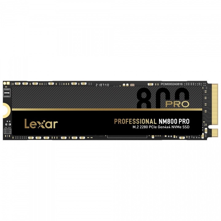 SSD, Lexar, Model Professional NM800 Pro, 512GB, M.2 2280, PCI-E x4 Gen4 NVMe SSD (LNM800P512G-RNNNG)