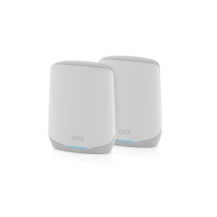 Система 2 рутера 4PT ORBI, NetGear, WiFi 6 Mesh, бял