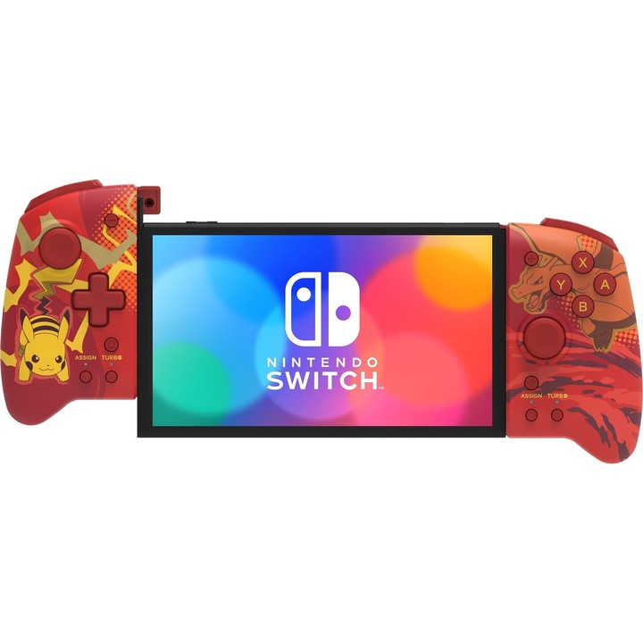 Nintendo Switch, Hori, Pikachu/Charizard modellel kompatibilis gamepad szett, 2 db, Multicolor