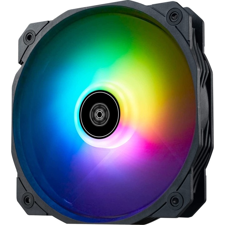 SilverStone, PC ventilátor, Shark Force, ARGB, PWM, 1600 RPM, 160 mm, fekete