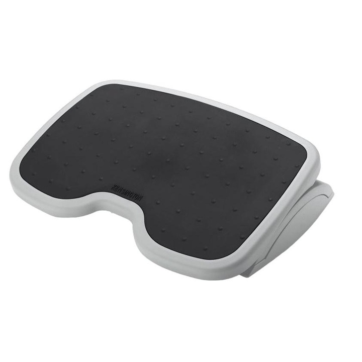 Ергономична поставка за крака, Kensington, гума, противоплъзгаща се, регулируема, 45 x 6 x 35 см, черна/сива