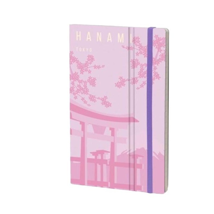 Caiet ALIAS Tokyo, Stifflex, 192 pagini, 210 x 130 mm, Roz/Mov