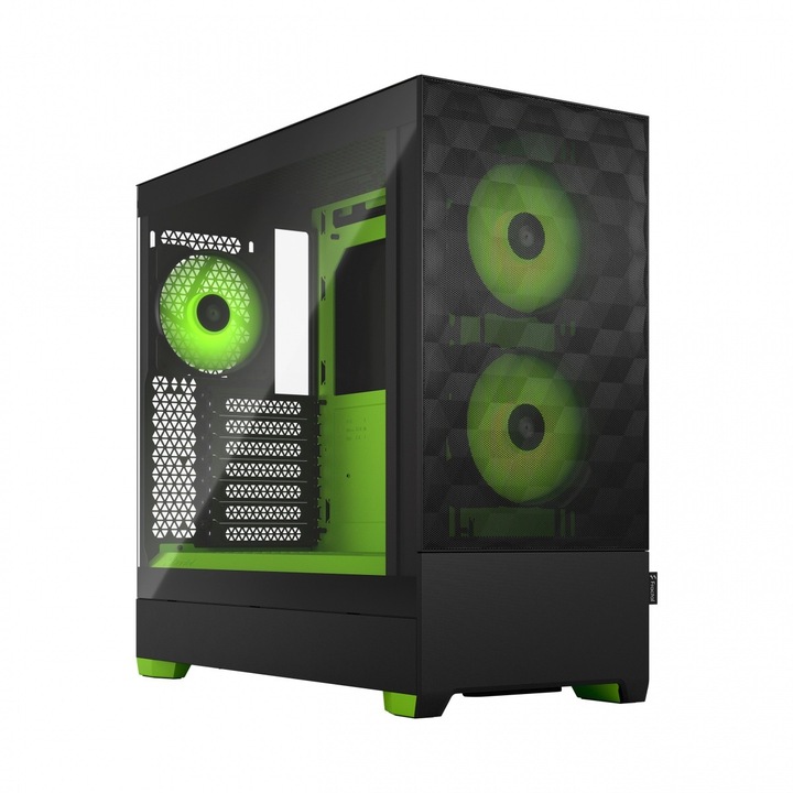 Кутия, Fractal Design, Midi Tower, Черен/Зелен