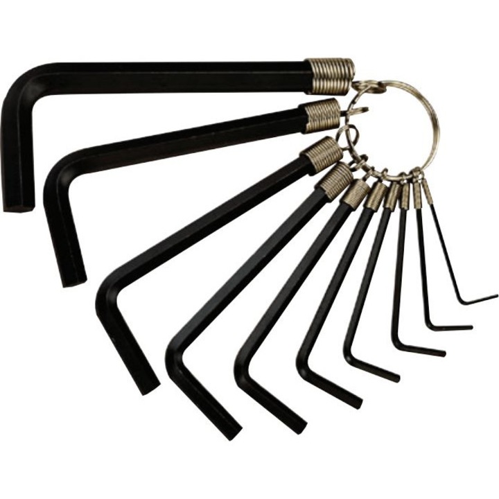 Set de 10 chei hexagonale, Teng Tools, Negru
