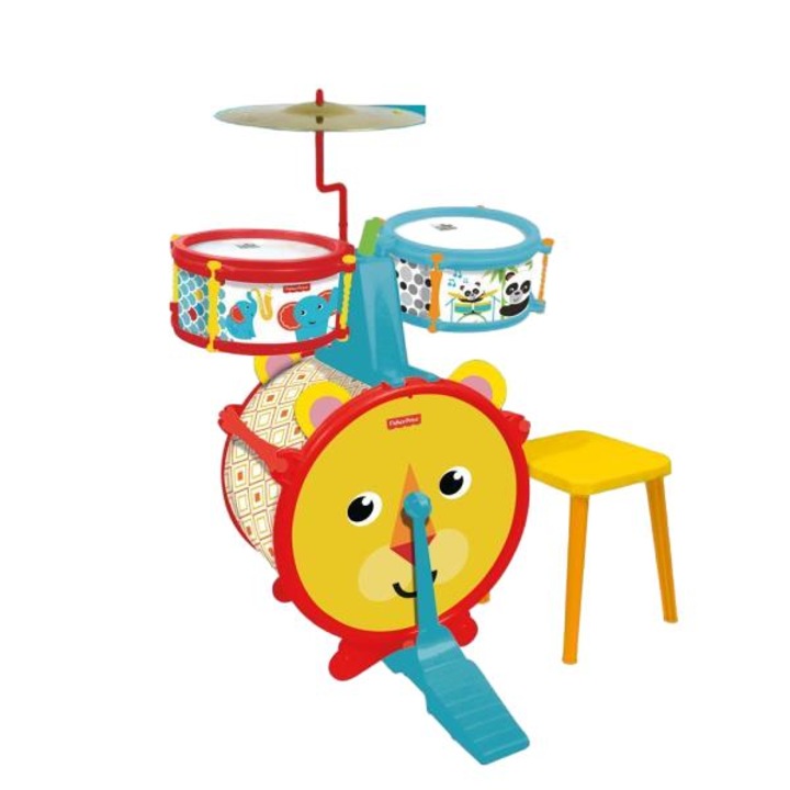 Játékdobok, Fisher Price, állatfigurás kivitelben, műanyag, többszínű, 3 éves kor feletti gyermekeknek