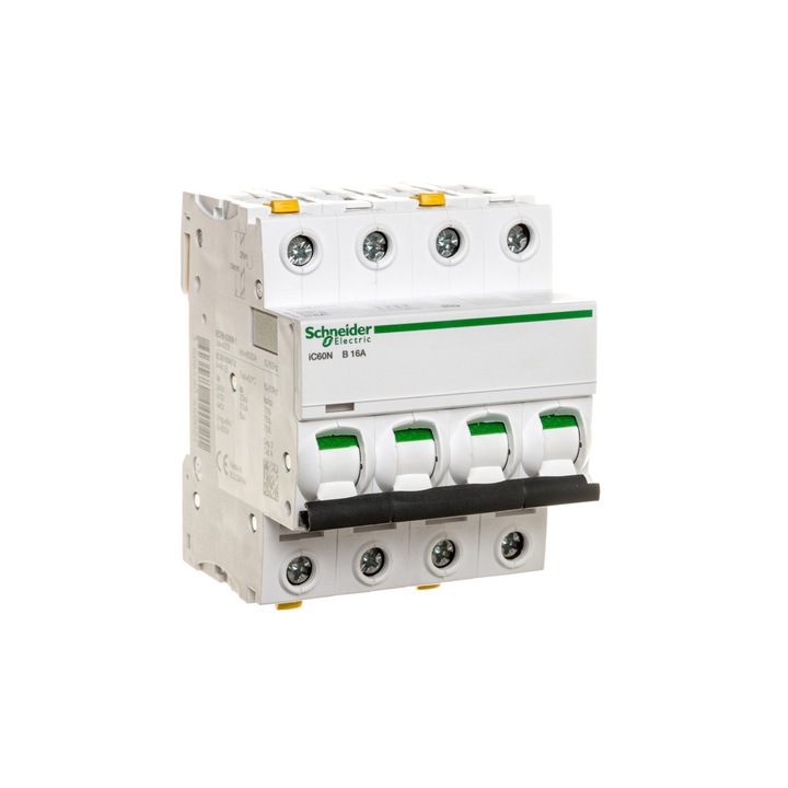 Disjunctor, Schneider Electric, 4P B 16A, 6kA, AC, iC60N-B16-4