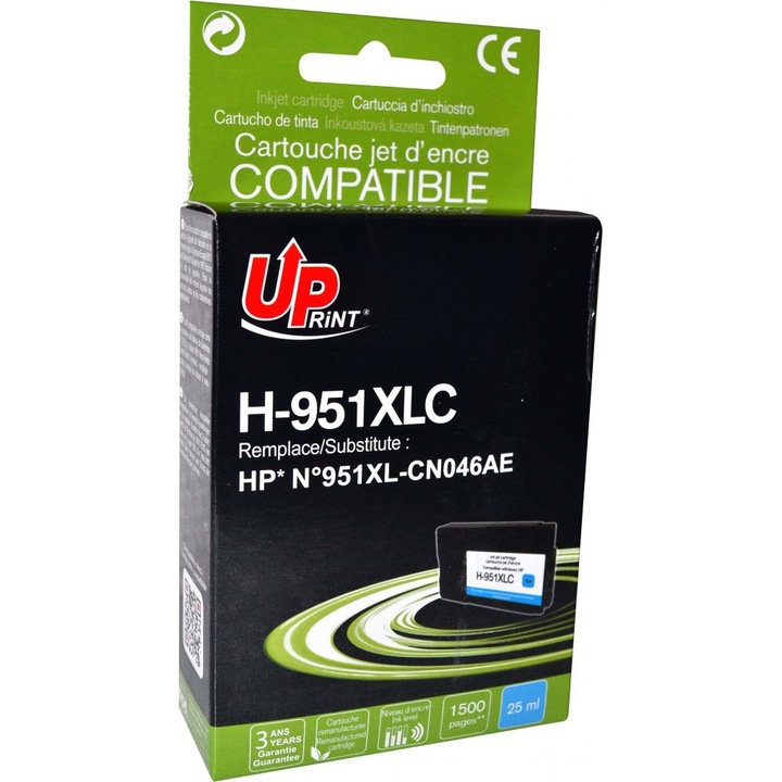 Cerneala, UPrint, Ink H-364XLY, CB325EE, Galben