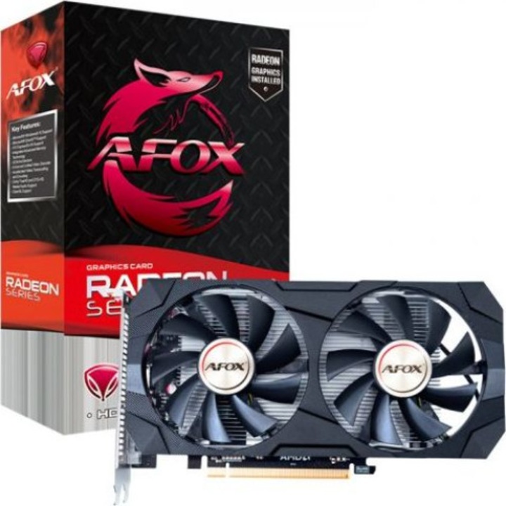 Afox Radeon R9 370 4 GB videokártya, 500 W, 256 bit, fekete