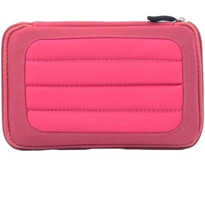 Husa universala cu fermoar pentru o tableta de 7", Tootsie, Roz