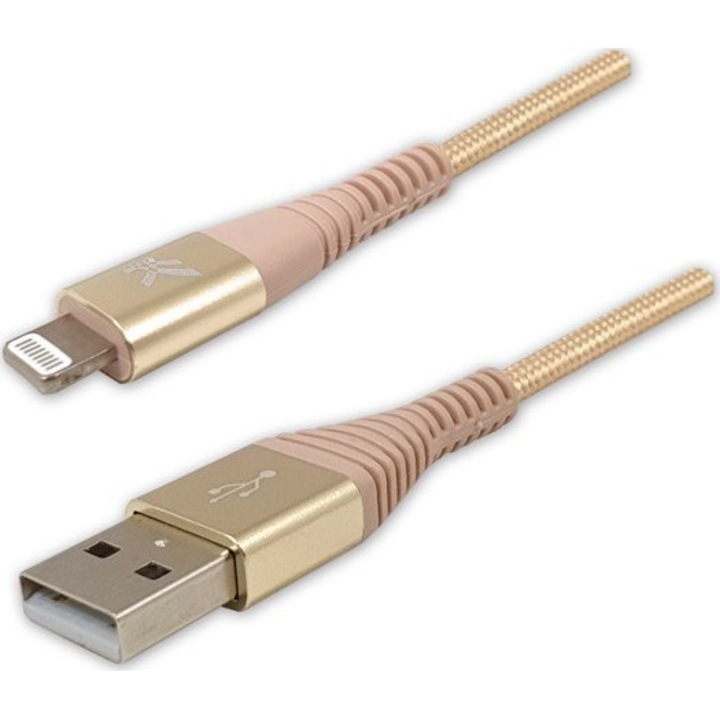 Cablu USB/USB-A, Logo, 2 m, Gri