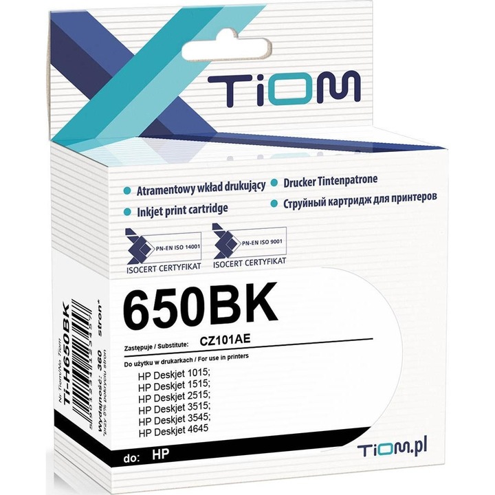 Cerneala, Tiom, 14 ml, Negru