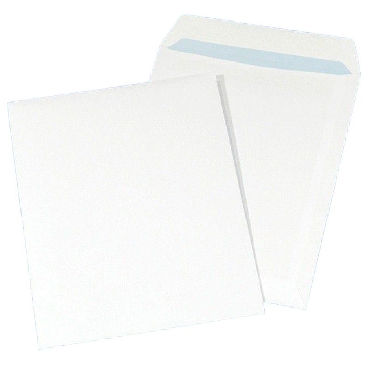 Set 50 plicuri de birou auto-sigilant, 229x324 mm, Alb
