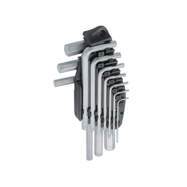 Set 10 chei hexagonale tip L, Modeco, 1,5-10 mm, (MN-54-102)