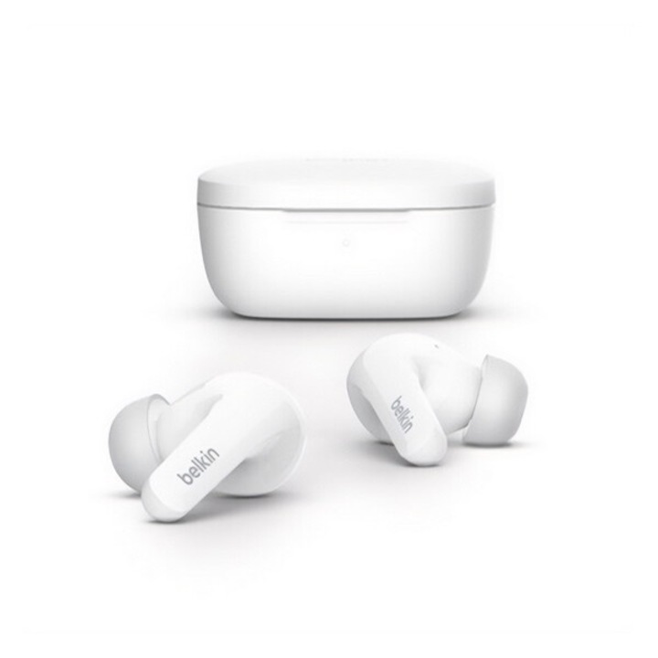 Belkin soundform flow bluetooth fülhallgató sztereo, v5.2, tws, mikrofon, aktív zajszűrő, ipx5 + töltőtok, fehér