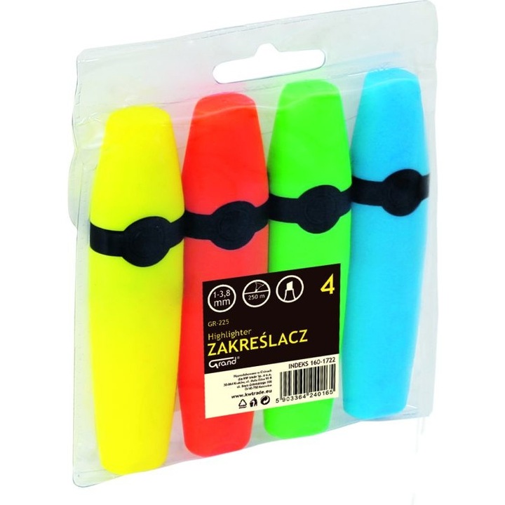 Комплект от 4 маркера, Grand, Многоцветни