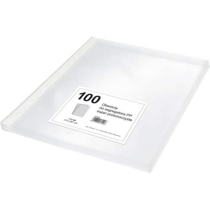 100 db A4-es védőfólia készlet, Herlitz Transparent