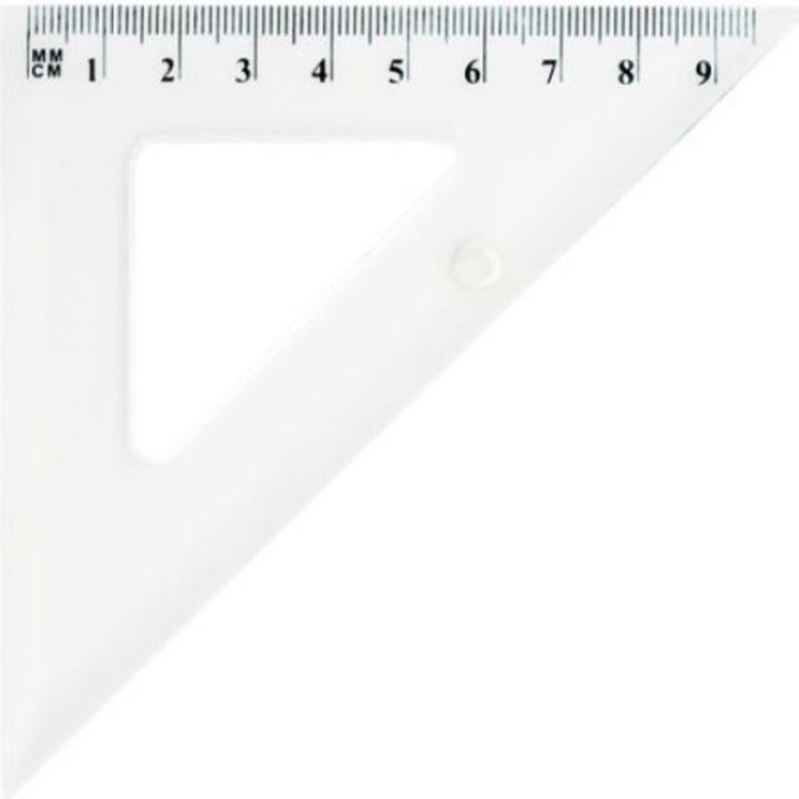 Echer geometric, Grand, 9.5cm, Alb