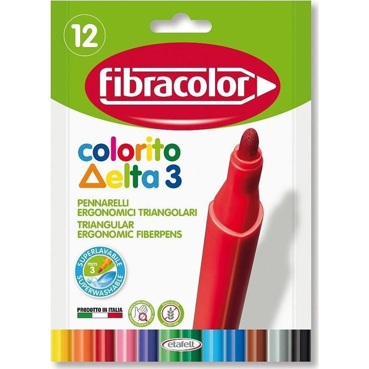 Комплект 12 кариоки, FIBRACOLOR, Многоцветни