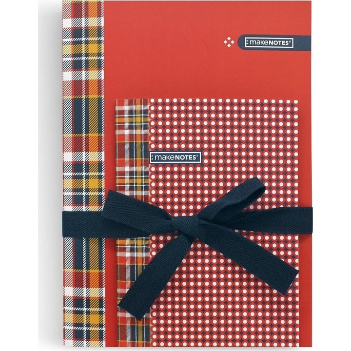 Set 2 agende, Make Notes, A5/A6, Rosu