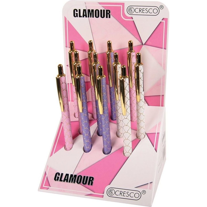 12 db-os tollkészlet, Cresco, fém, 1 mm, kék tinta, többszínű