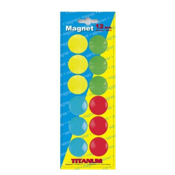 12 db mágneses készlet, titán, többszínű