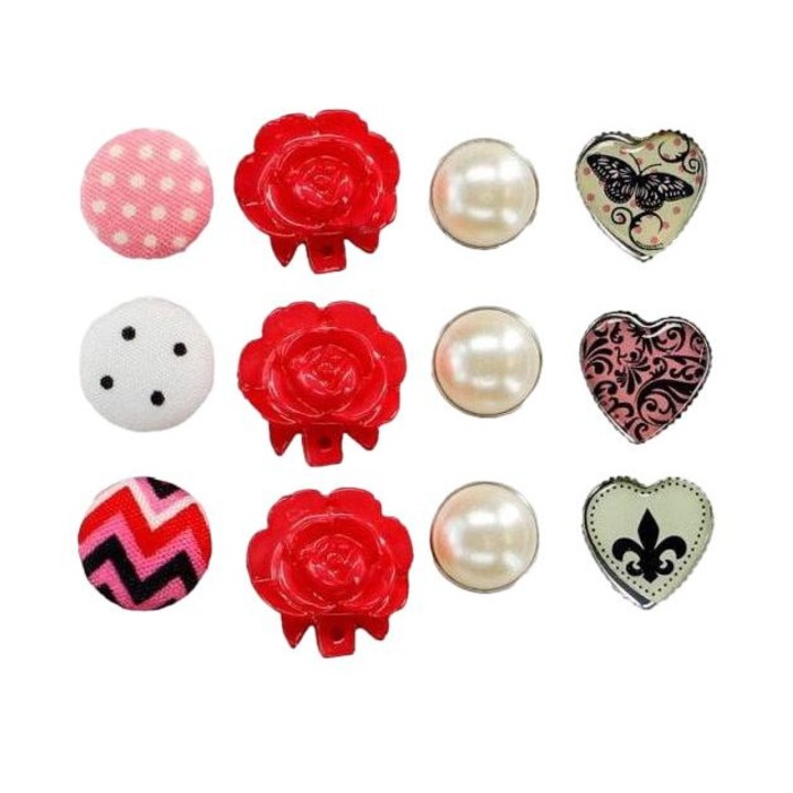 Set 12 nasturi, Titanum, Multicolor