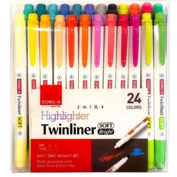 Комплект 24 маркера, Dong-A, 0,9-4 мм, многоцветни