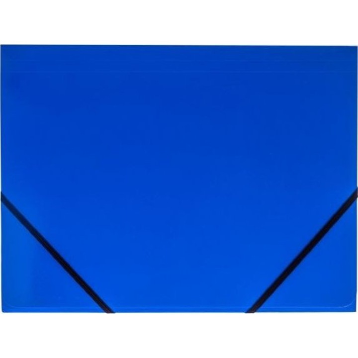 Dosar A4, cu banda elastica, Albastru, 6 buc