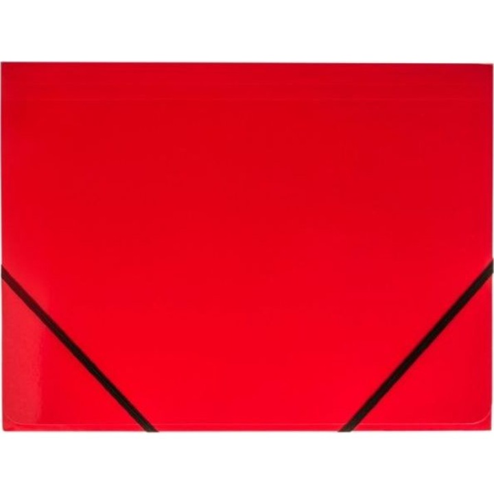 Папка А4, с ластична лента, червена, 6 бр