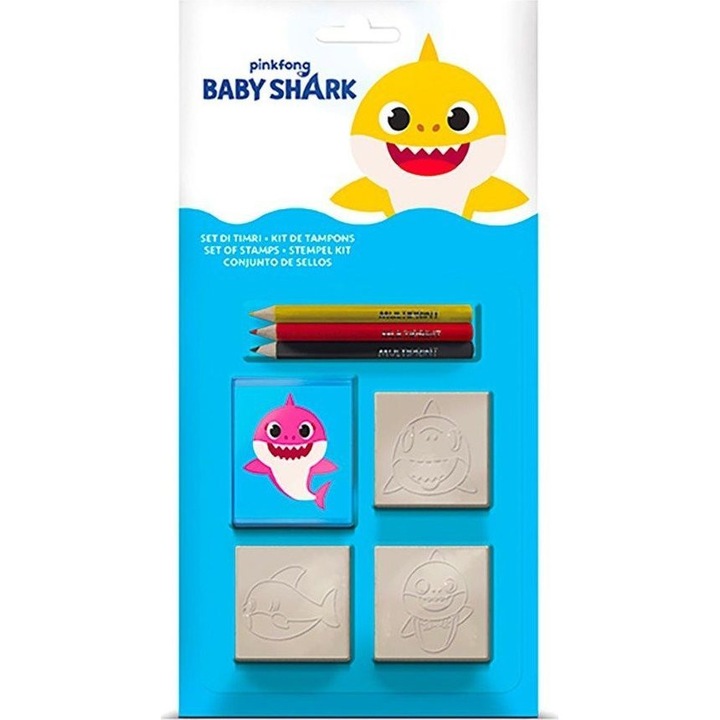 Set accesorii creative pentru copii Baby Shark, Multiprint