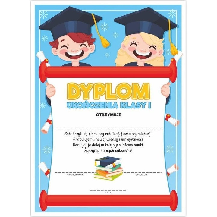 Диплома за завършване на 1 клас А4 LearnHow, Хартия, Многоцветна - eMAG.bg