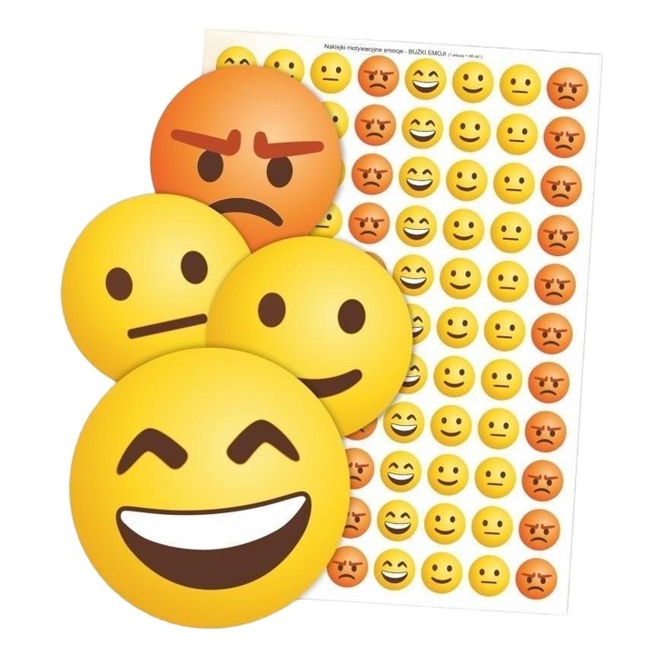 Naklejki motywacyjne - Emotki 88 szt