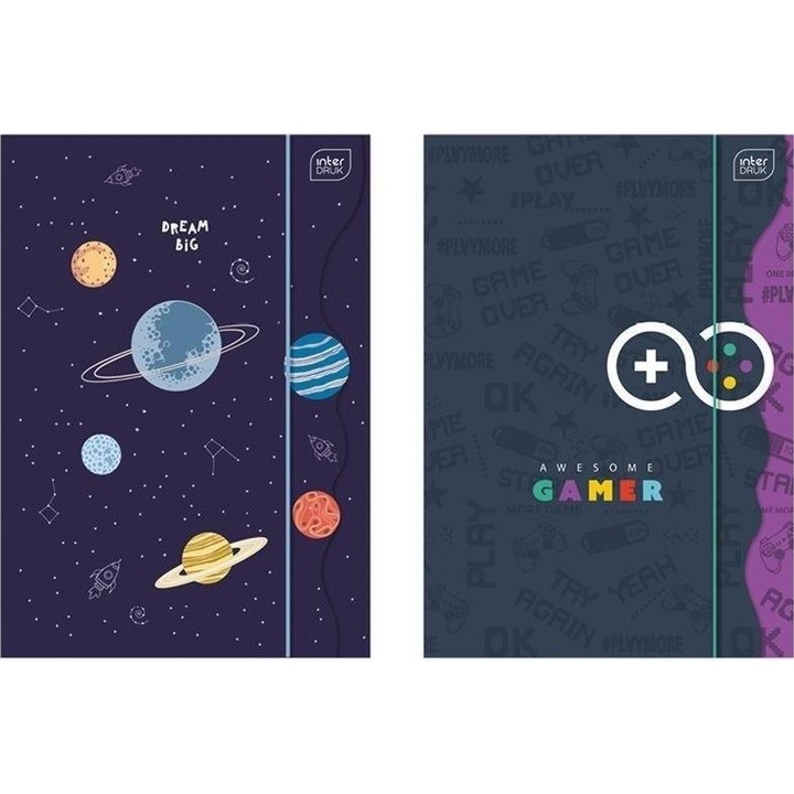 Set 10 dosare cu banda, Interdruk, A4+, Multicolor