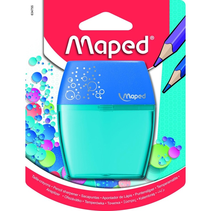 Ascutitoare 2 gauri, Maped, Abastru/Verde