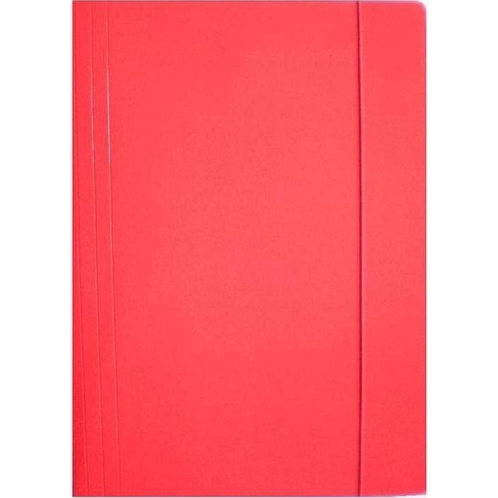 Dosar A4 cu banda elastica, Ziemia Obiecana, rosu stralucitor