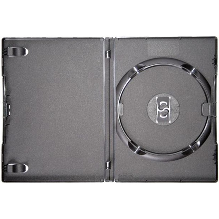 Carcasa standard pentru DVD, Amaray, Plastic, Negru