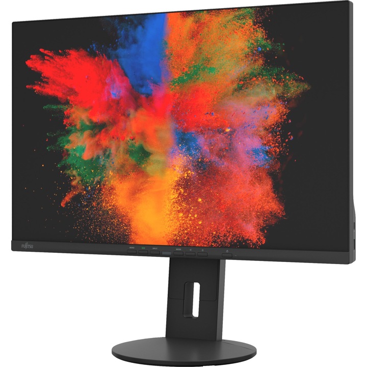 Monitor LCD, Fujitsu, 24", 1920x1200 300cd 5ms DP, HDMI DVI VGA, 4xUSB-HUB, Negru