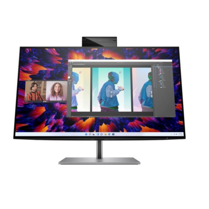 Monitor, HP, QHD, 23,8 hüvelykes, USB-C/USB-A 3.2/DP/HDMI, 2560x1440, szürke