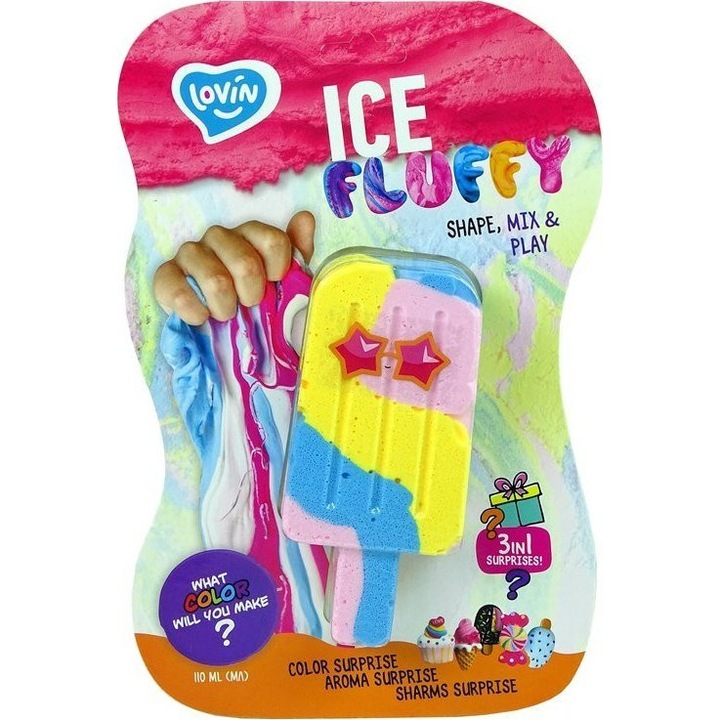 Pasta modelatoare, MAKSIK, Slime Lody, set 3 culori, parfumat, 16x25x6cm