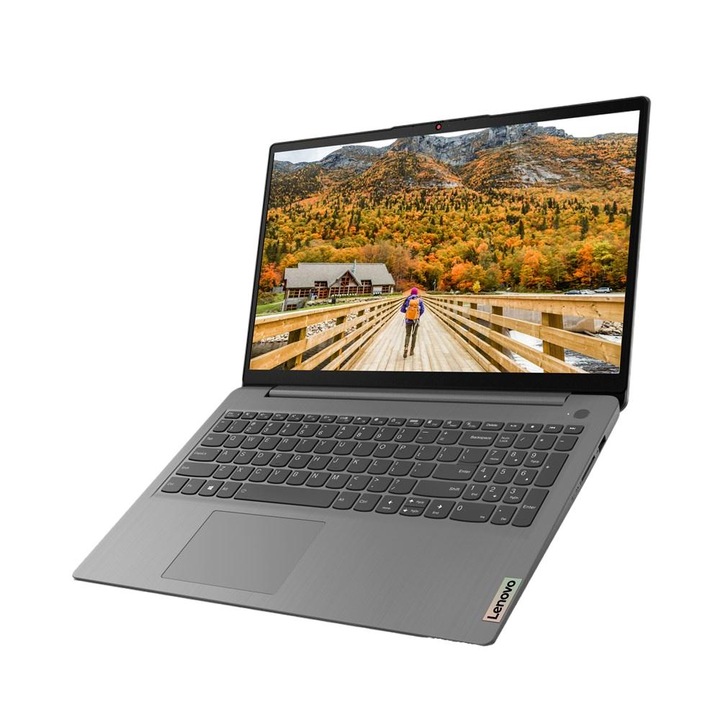 Laptop Lenovo IdeaPad 3, Cu procesor Ryzen 7-5700U, 15.6inch, 8GB, SSD 512GB, Gri