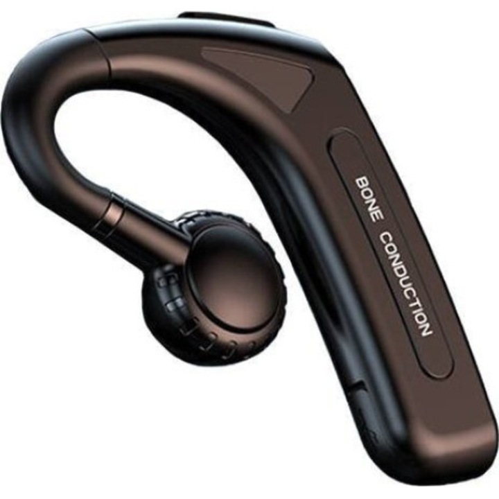 Безжични слушалки Strado Bone Conduction, Пластмасови, Bluetooth 5.1, Черни