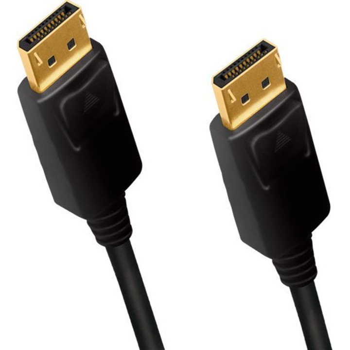 Logilink DisplayPort cable DP/M to DP/M 4K/60Hz CCS 1m Black, 237889, Kábel