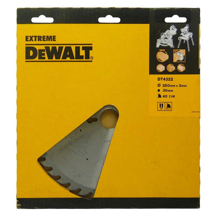 Panza fierastrau circular, DeWALT, 250x30mmx40z, ATB