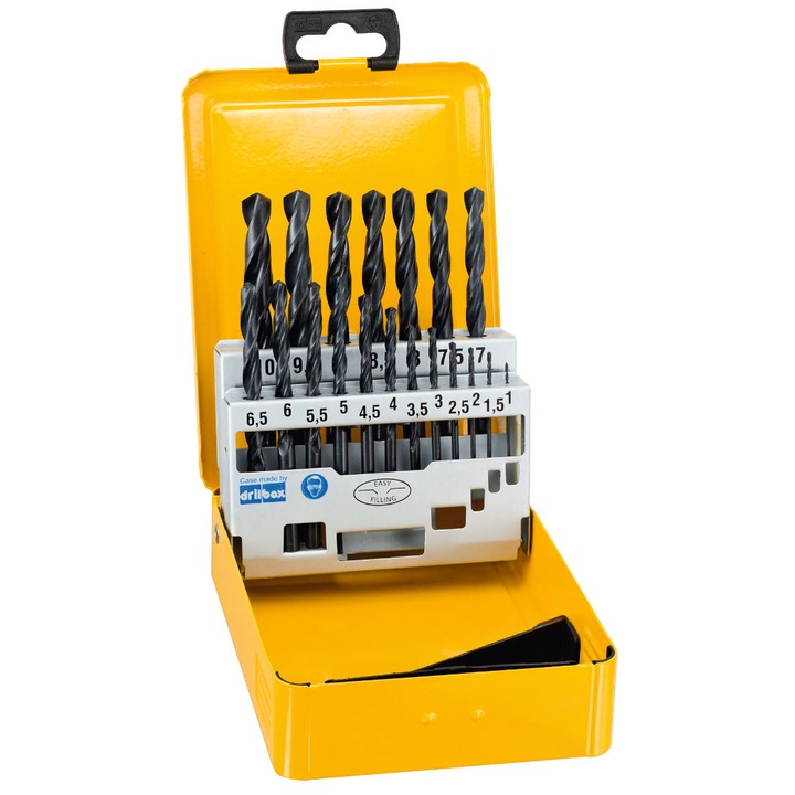 Set 19 urghie pentru metal, DeWALT HSS, Cilindric A1, A1.5, 2, 2.5, 3, 3.5, 4, 4.5, 5, 5.5, 6, 6.5, 7, 7.5, 8, 8.5, 9, 9.5, 10 mm